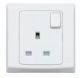 MK Single Socket Outlet 13A Flush S2757DP WHI-SA