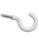 Mackie Cup Hooks 25mm PVC White Pk20