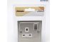 SWITCH Single Socket Outlet 13A Flush Brush Nickel