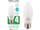 LEDlite Value LED Candle C37 4W E27 DL 400lm 6500K