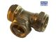 Copper Compression Tee Equal C-C 22mm D12XS22