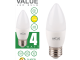 LEDlite Value LED Candle C37 4W E27 WW 400lm 2700K