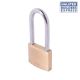 DCLSA Padlock Long Shackle 40mm Brass VPADLS40N71