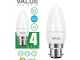 LEDlite Value LED Candle C37 4W B22 DL 400lm 6500K