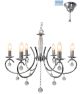 Eurolux Chandelier 6 Light Crystal/Chrome E14 CH36CH