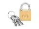 Tri Circle Padlock 38mm Brass C264/38MM