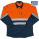 Javlin Workshirt 2 Tone 5169 Hi-Vis Orange/Navy Size 2XL