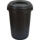 Dustbin Black Plastic C/W Lid 85litre