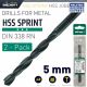 Alpen HSS Sprint Drill Bit 5.0mm 2pc